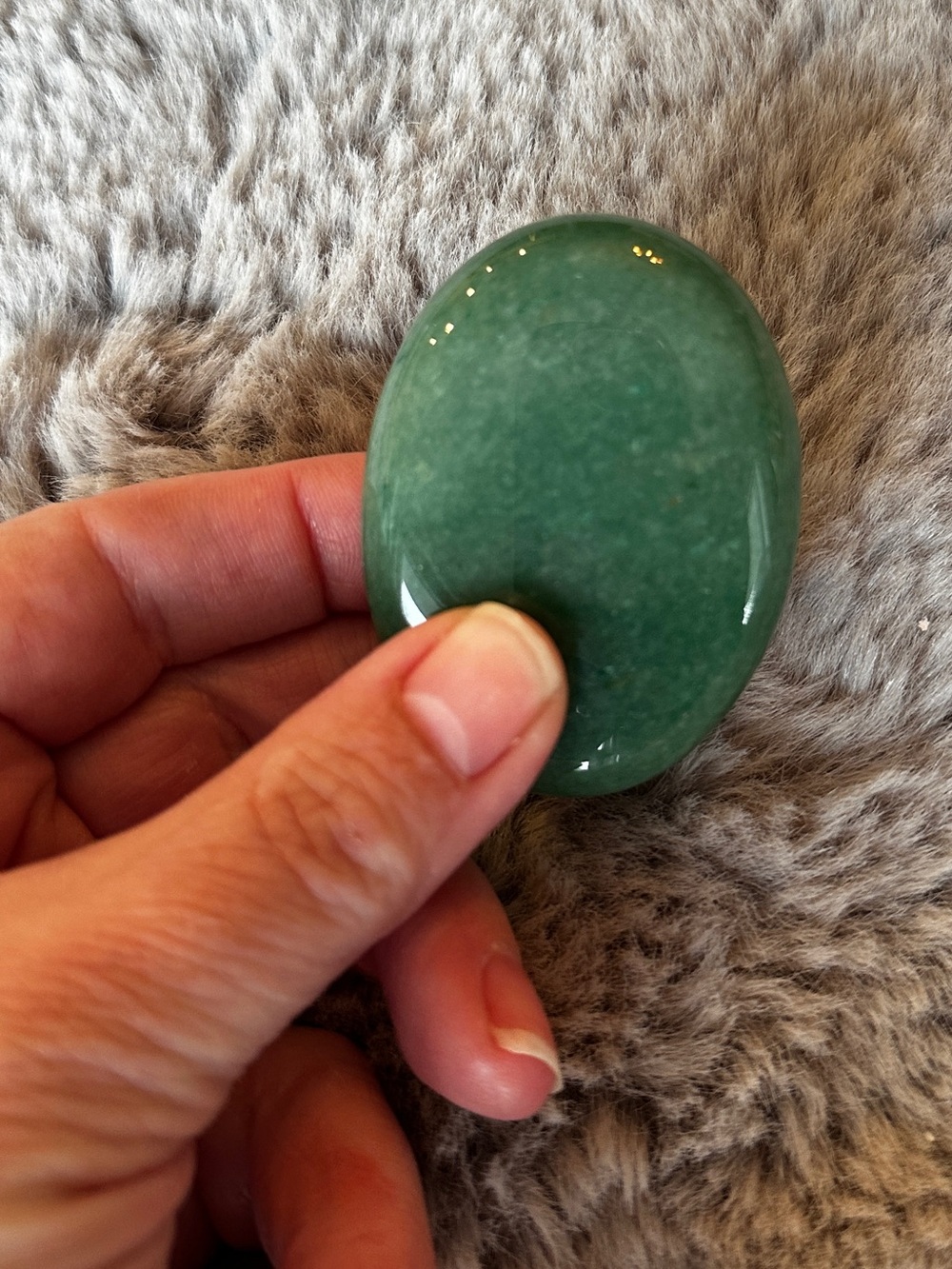 Natural Green Aventurine Crystal Palmstone